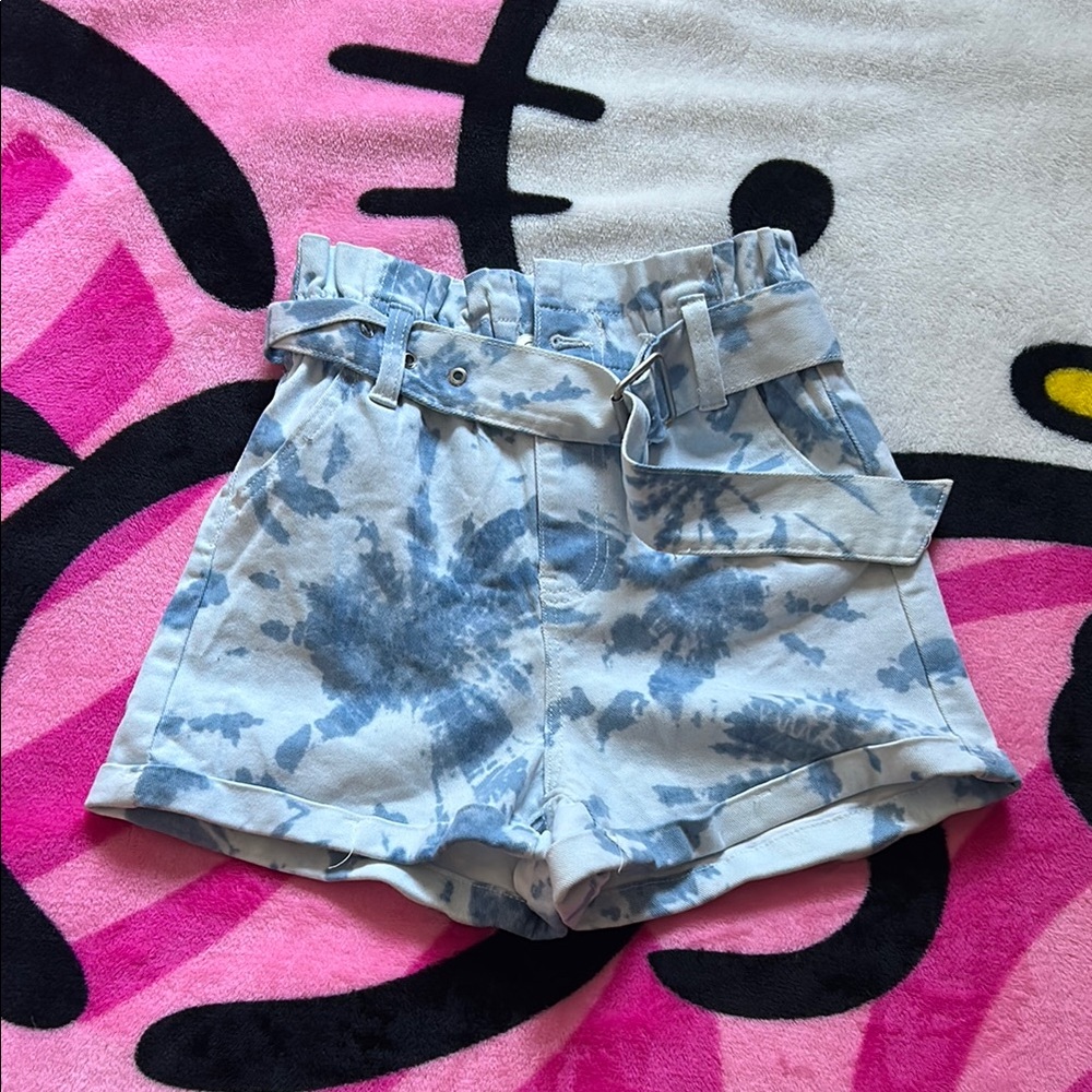 No Boundaries High Waist Blue Denim Shorts